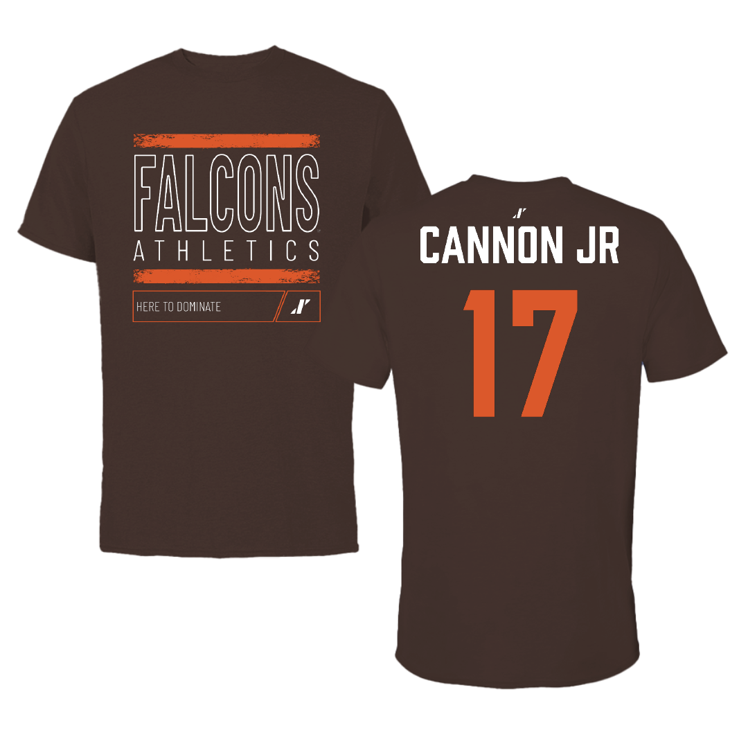 Bowling Green State University Football Brown Dominate Tee - #17 Mark Cannon Jr