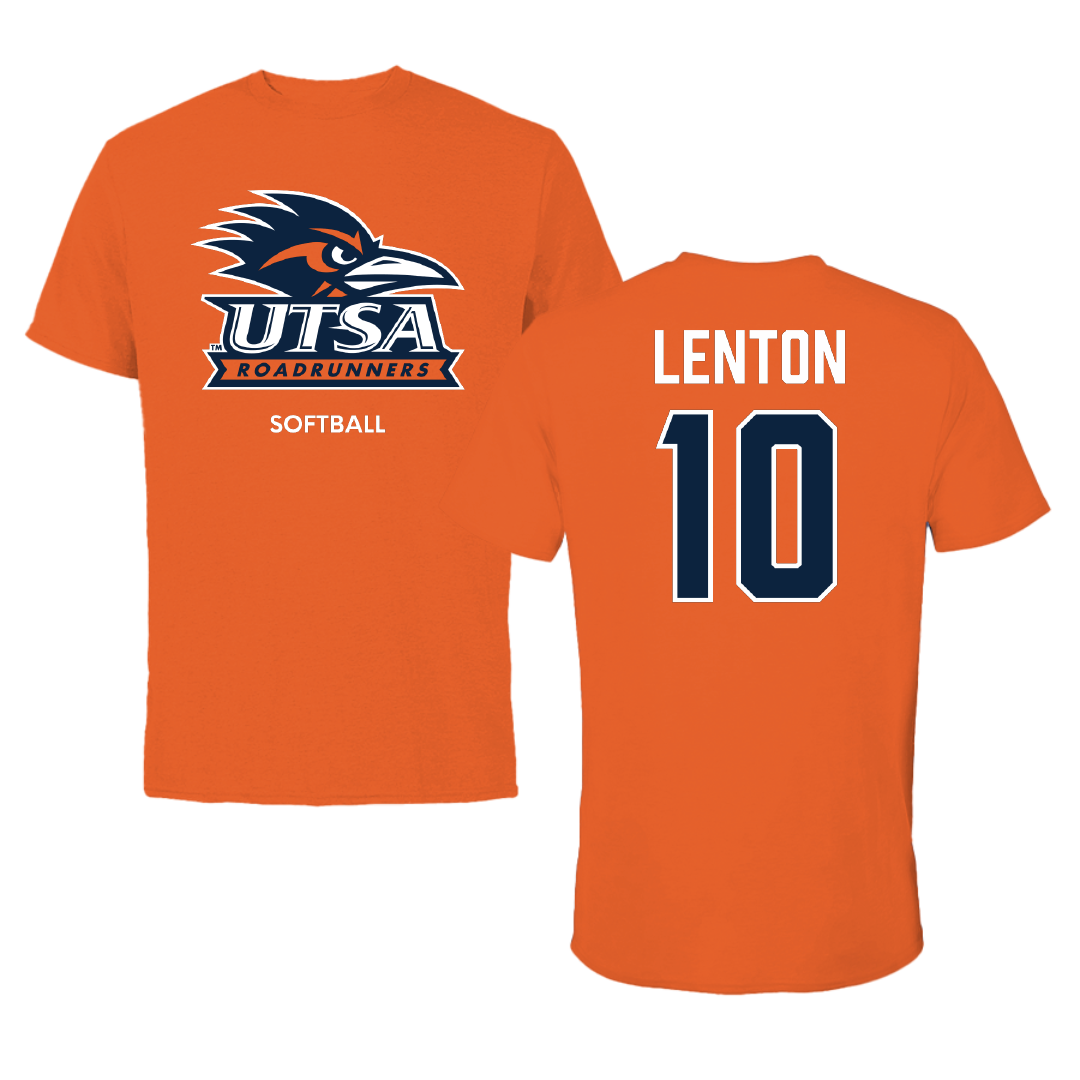 University of Texas at San Antonio Softball Orange Tee - #10 Madison Lenton