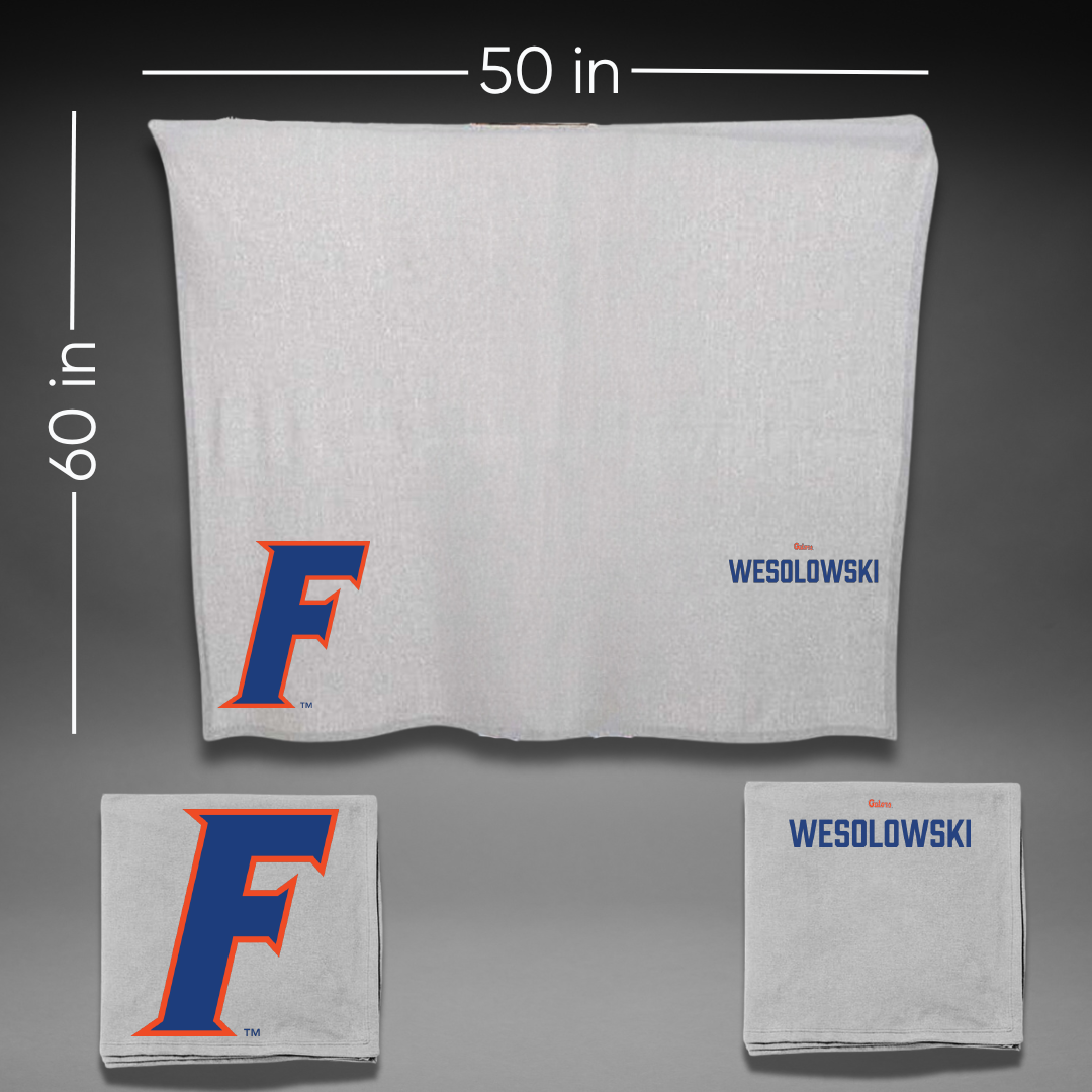 University of Florida Softball Gray Blanket - Ella Wesolowski