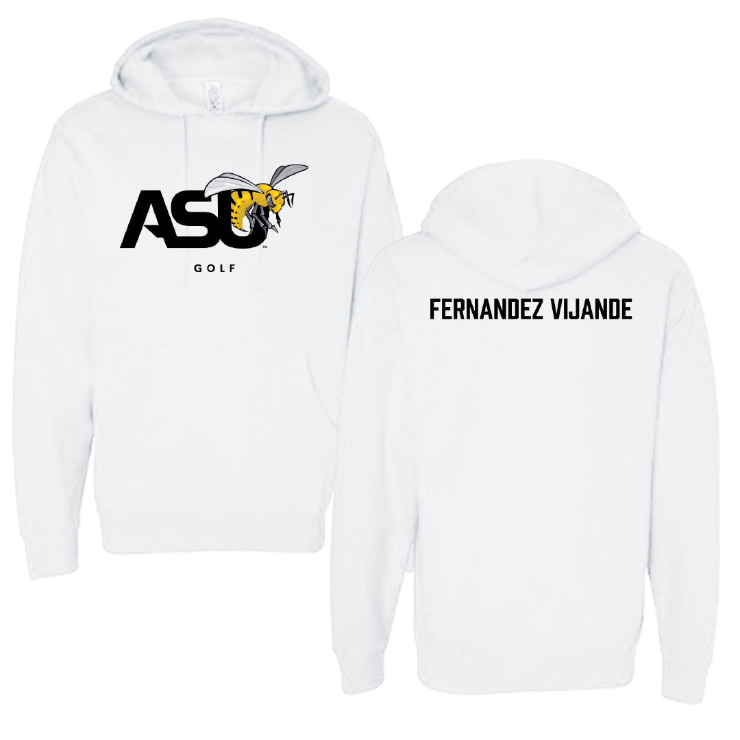 Alabama State University Golf White ASU Hoodie - Yaiza Fernandez Vijande