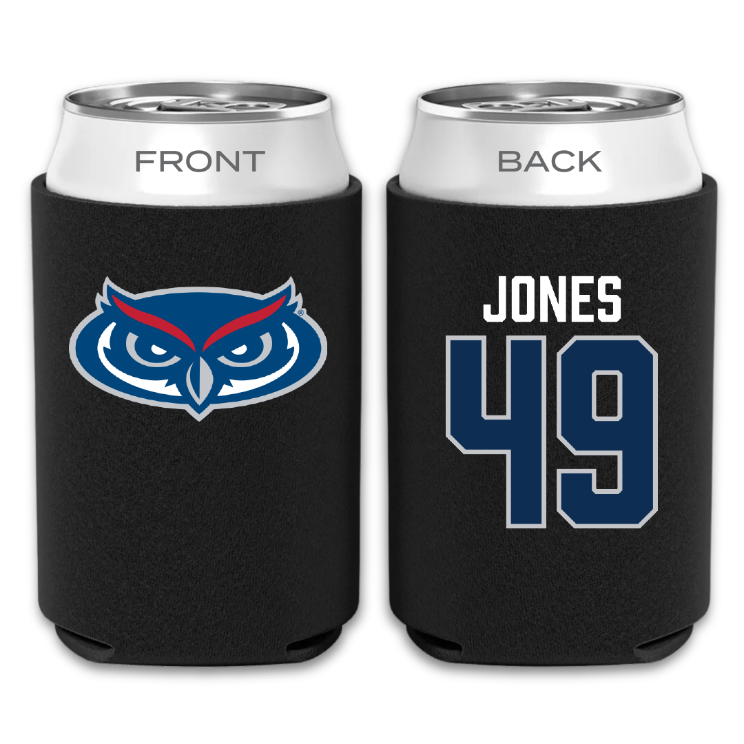 Florida Atlantic University Football Black Can Cooler - #49 Chris Jones