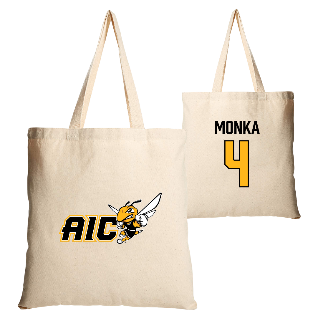 American International College Basketball Tan Canvas Tote Bag - #4 Eden Monka