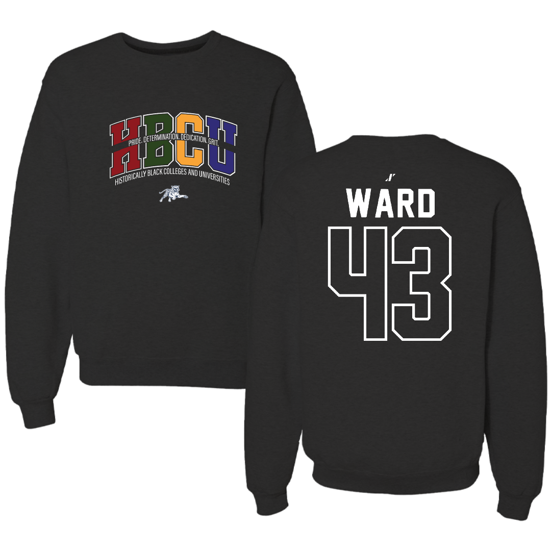 Jackson State University Football Black HBCU Crewneck - #43 Jace Ward