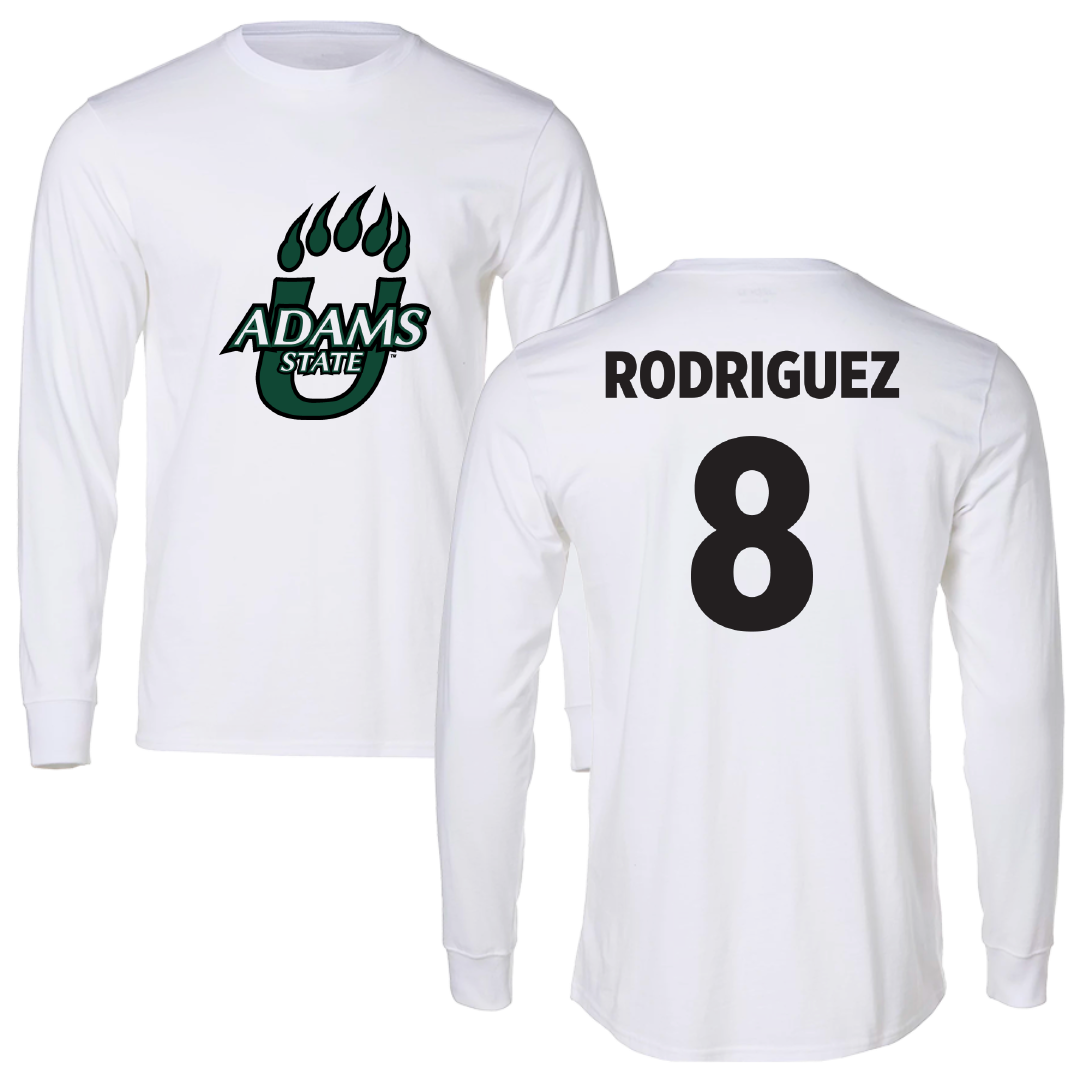 Adams State University Football White Long Sleeve - #8 Benjamin Rodriguez
