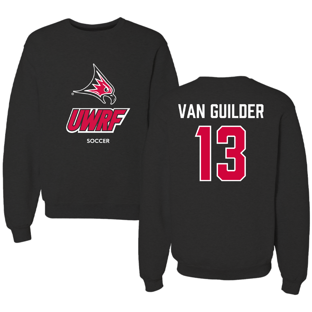 University of Wisconsin-River Falls Soccer (W) Black Crewneck - #13 Greta Van Guilder