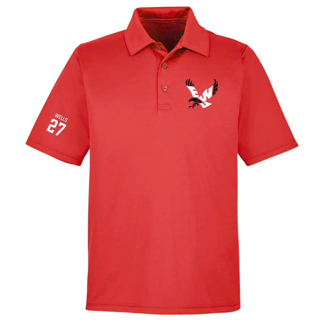 Eastern Washington University Football Red Polo - #27 DaJean Wells