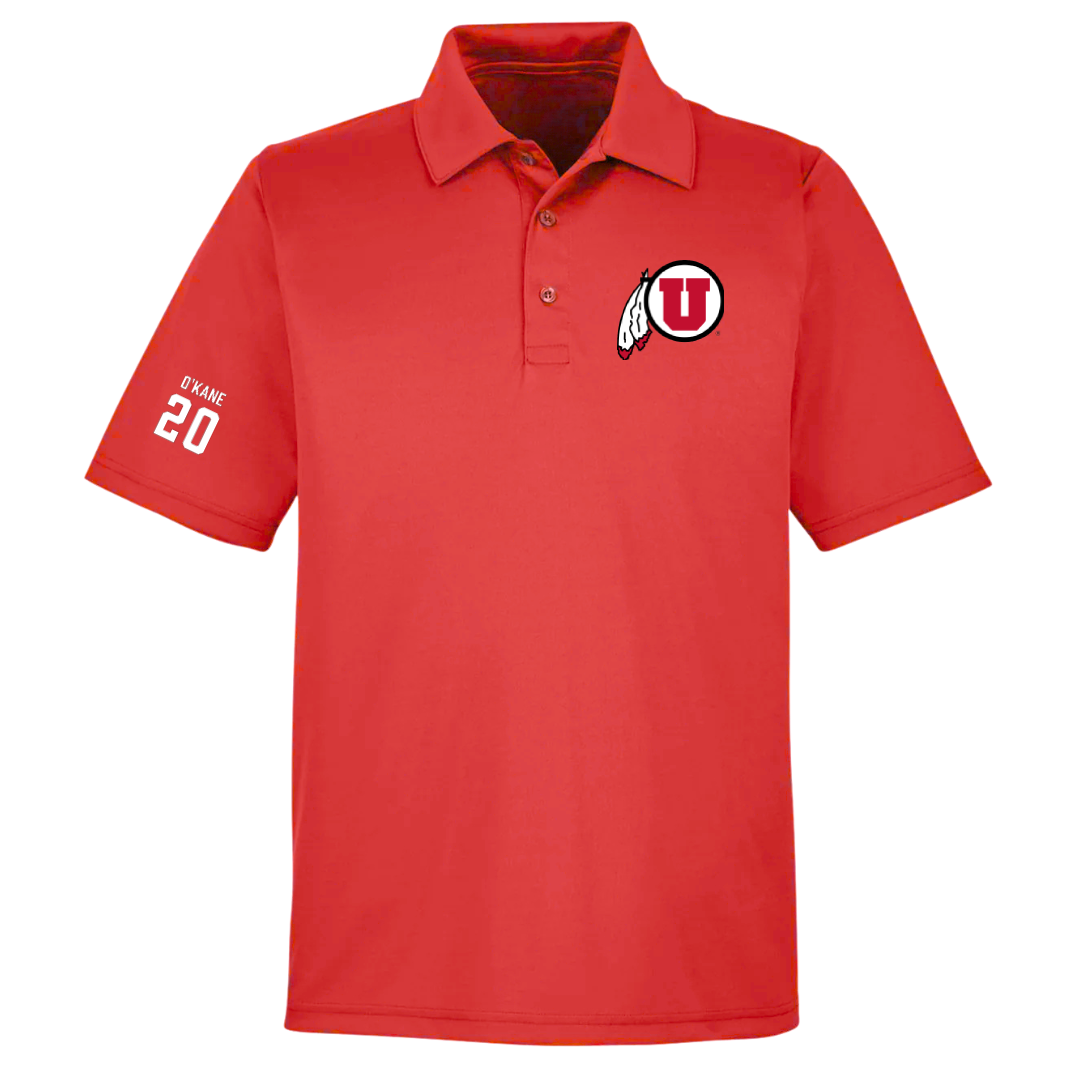 University of Utah Soccer (W) Red Polo - #20 Katie O'Kane