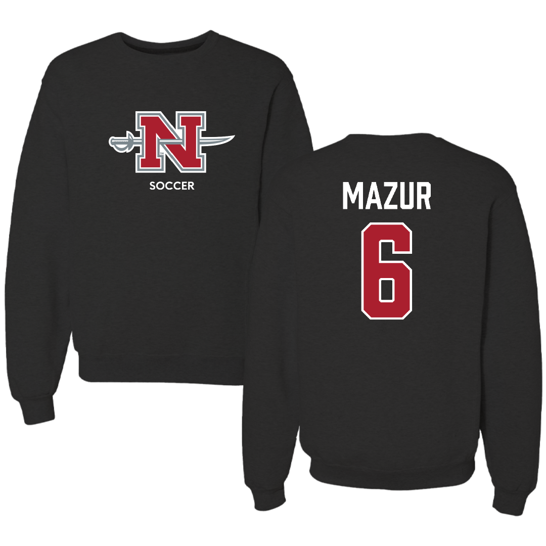 Nicholls State University Soccer (W) Black Mascot Crewneck - #6 Lillie Mazur