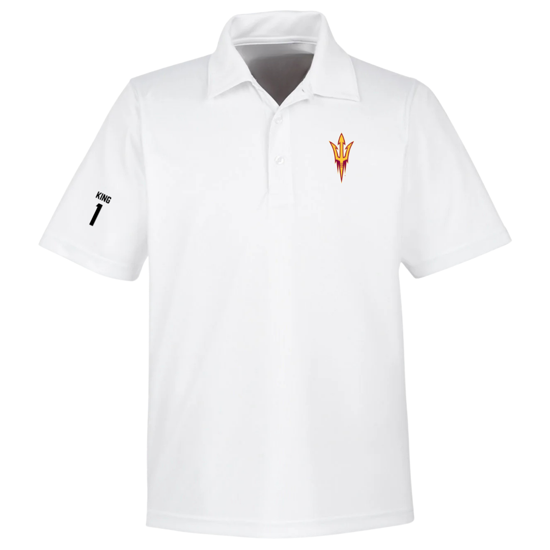 Arizona State University Baseball White Polo - #1 Matt King