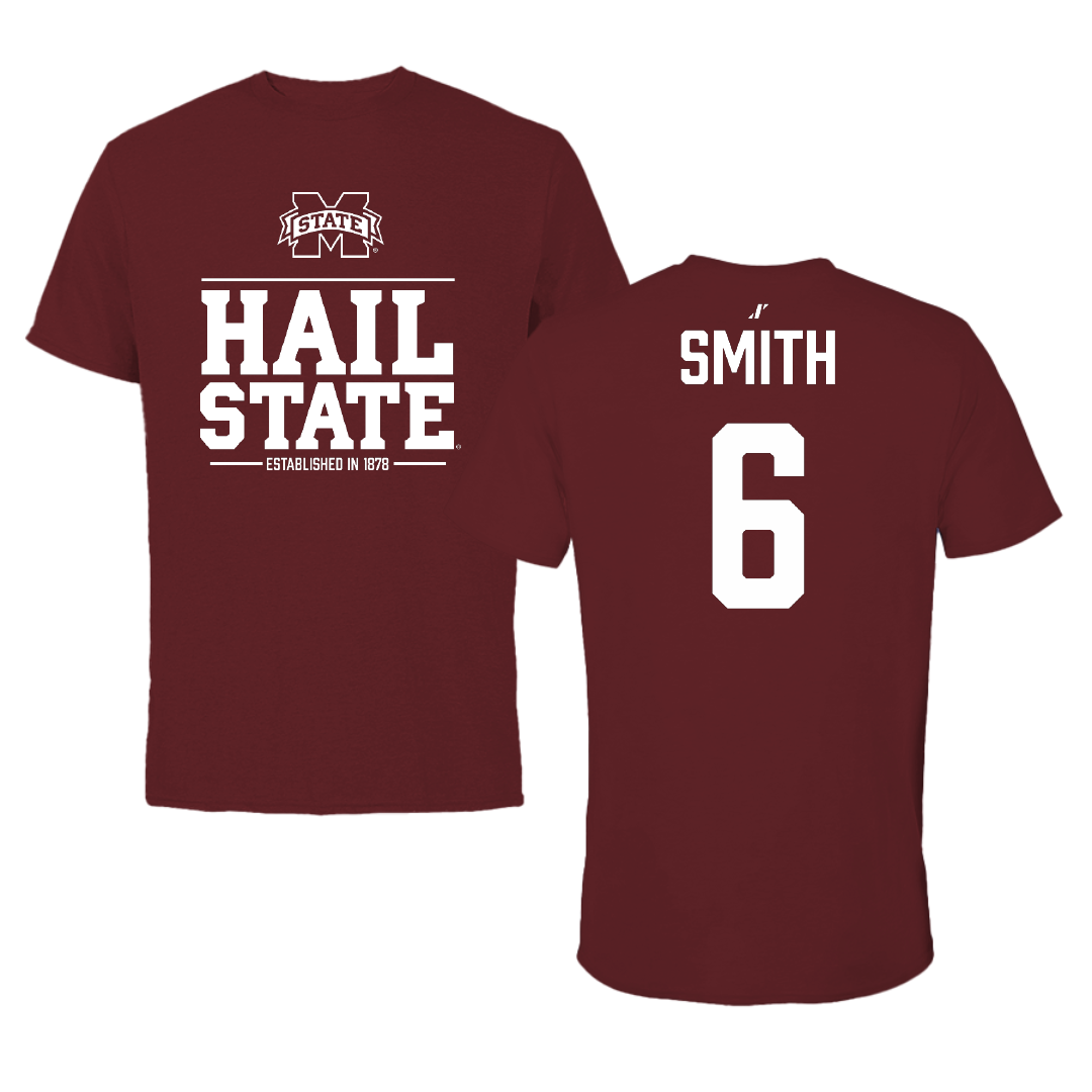 Mississippi State University Softball Maroon General Tee - #6 Carson Smith