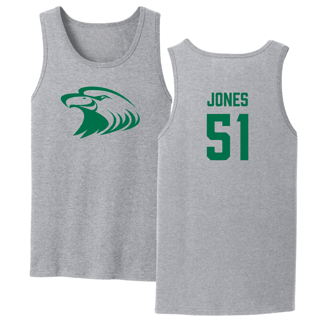 Central Methodist University Football Sport Gray Tank Top - #51 Amari Jones