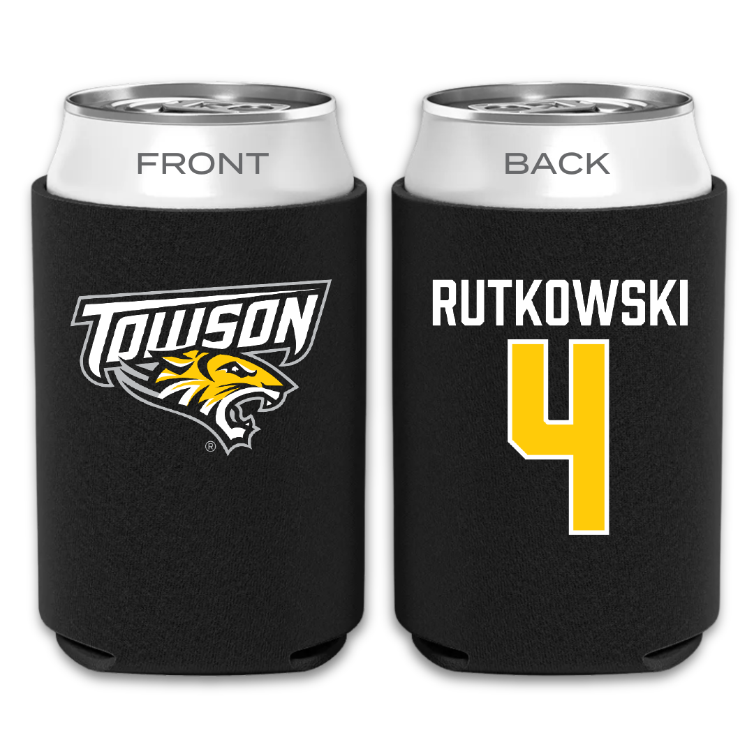 Towson University Football Black Can Cooler - #4 Evan Rutkowski