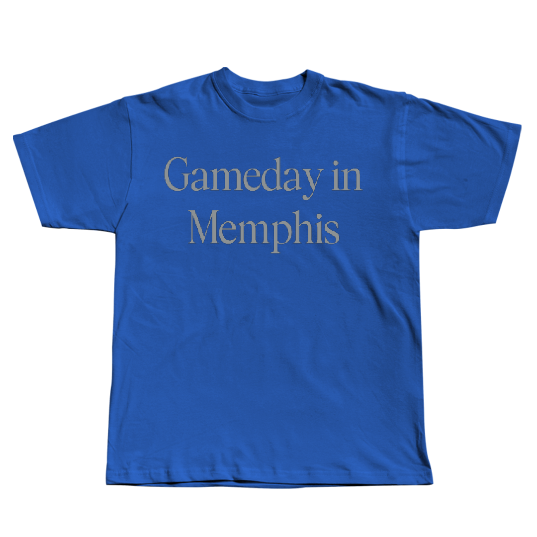 University of Memphis Football Blue Gameday Tee - #2 Chauncey Logan