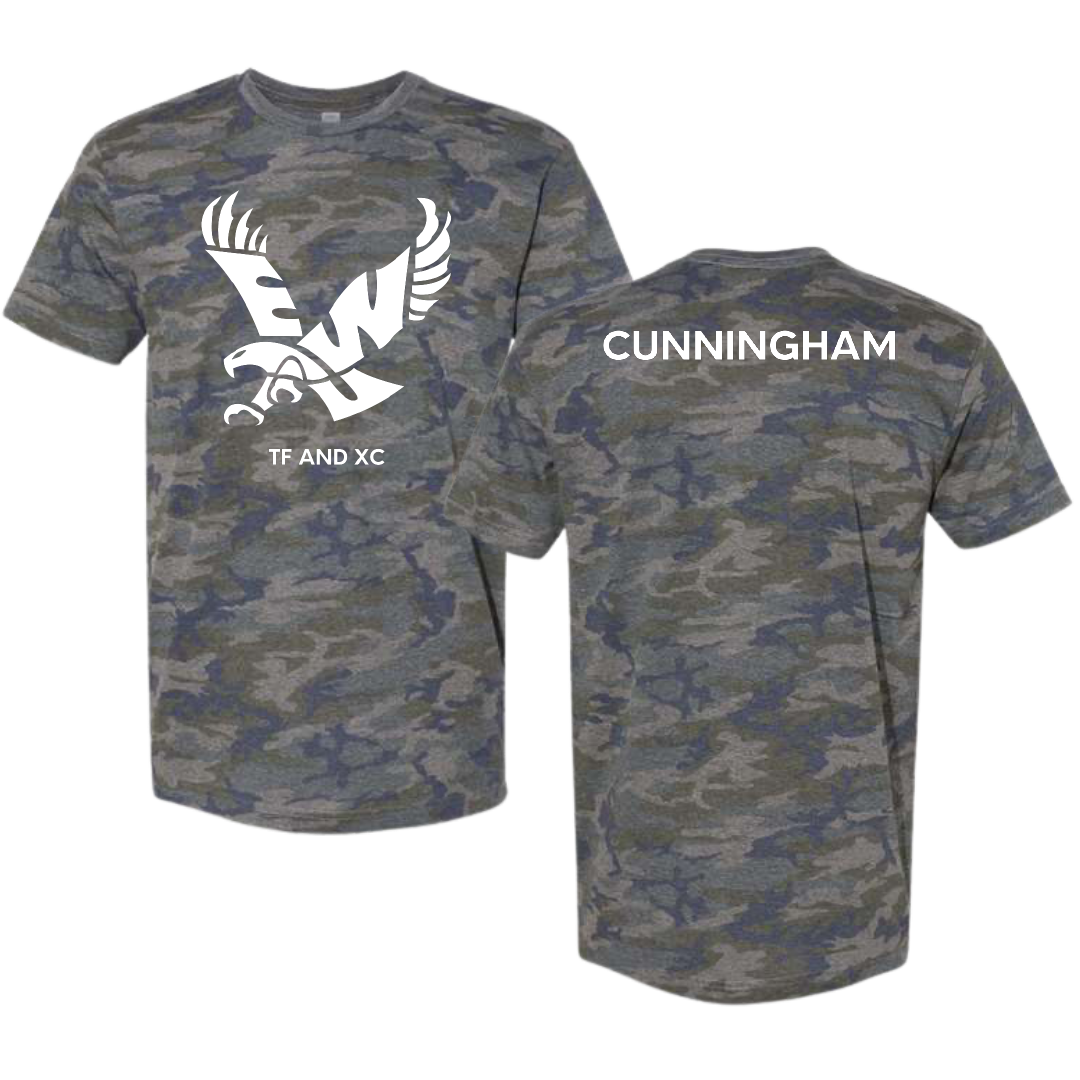 Eastern Washington University TF and XC Vintage Camo Tee - Nic Cunningham
