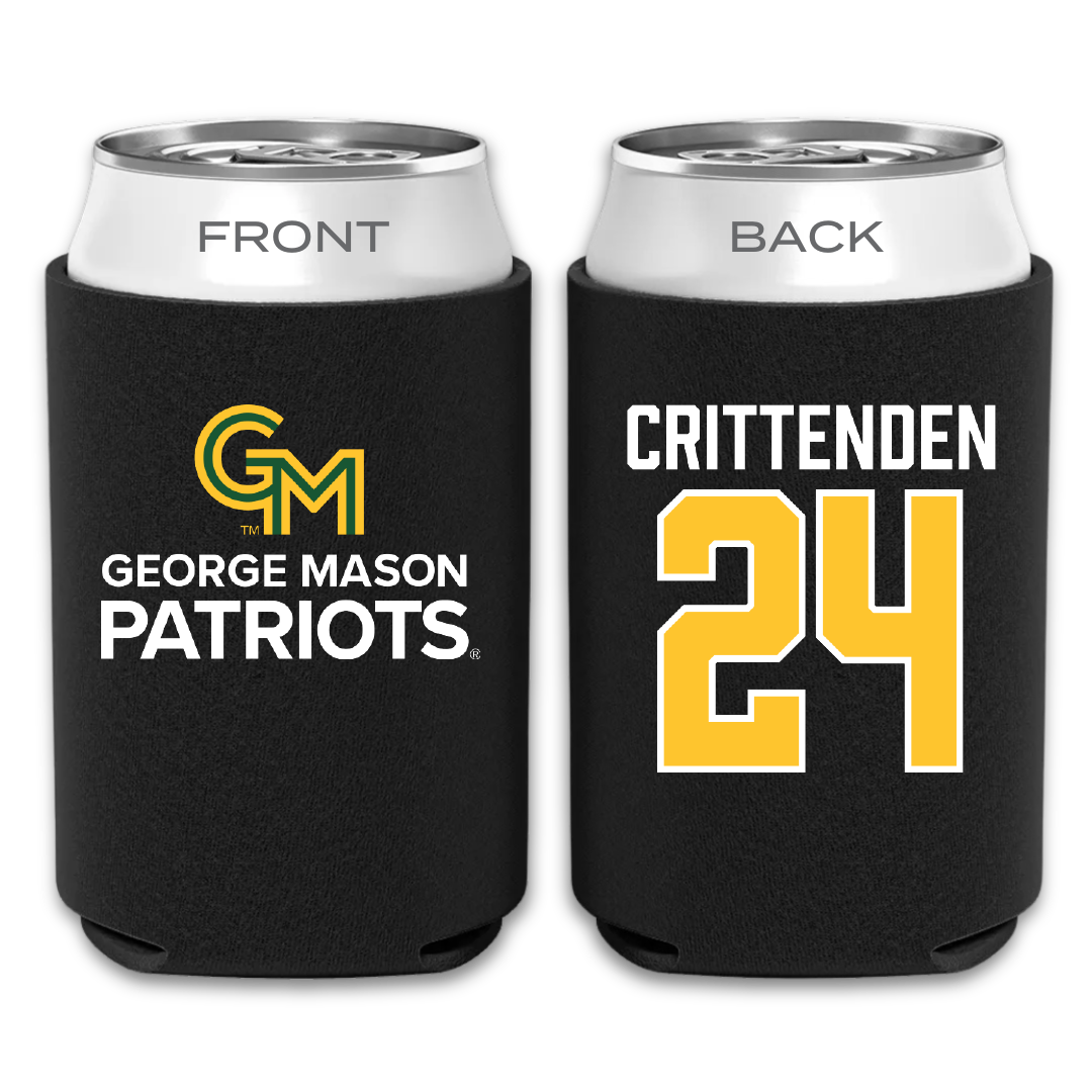George Mason University Soccer Black Can Cooler - #24 Davis Crittenden