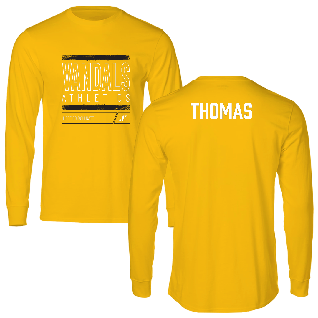 University of Idaho TF and XC Gold Dominate Performance Long Sleeve - Reid Thomas