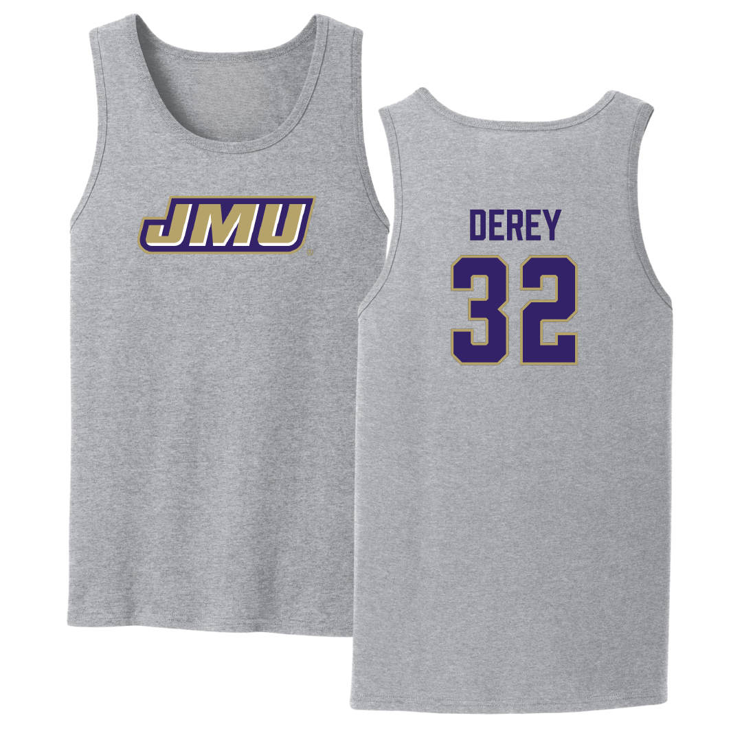 James Madison University Lacrosse Sport Gray Tank Top - #32 Savannah Derey