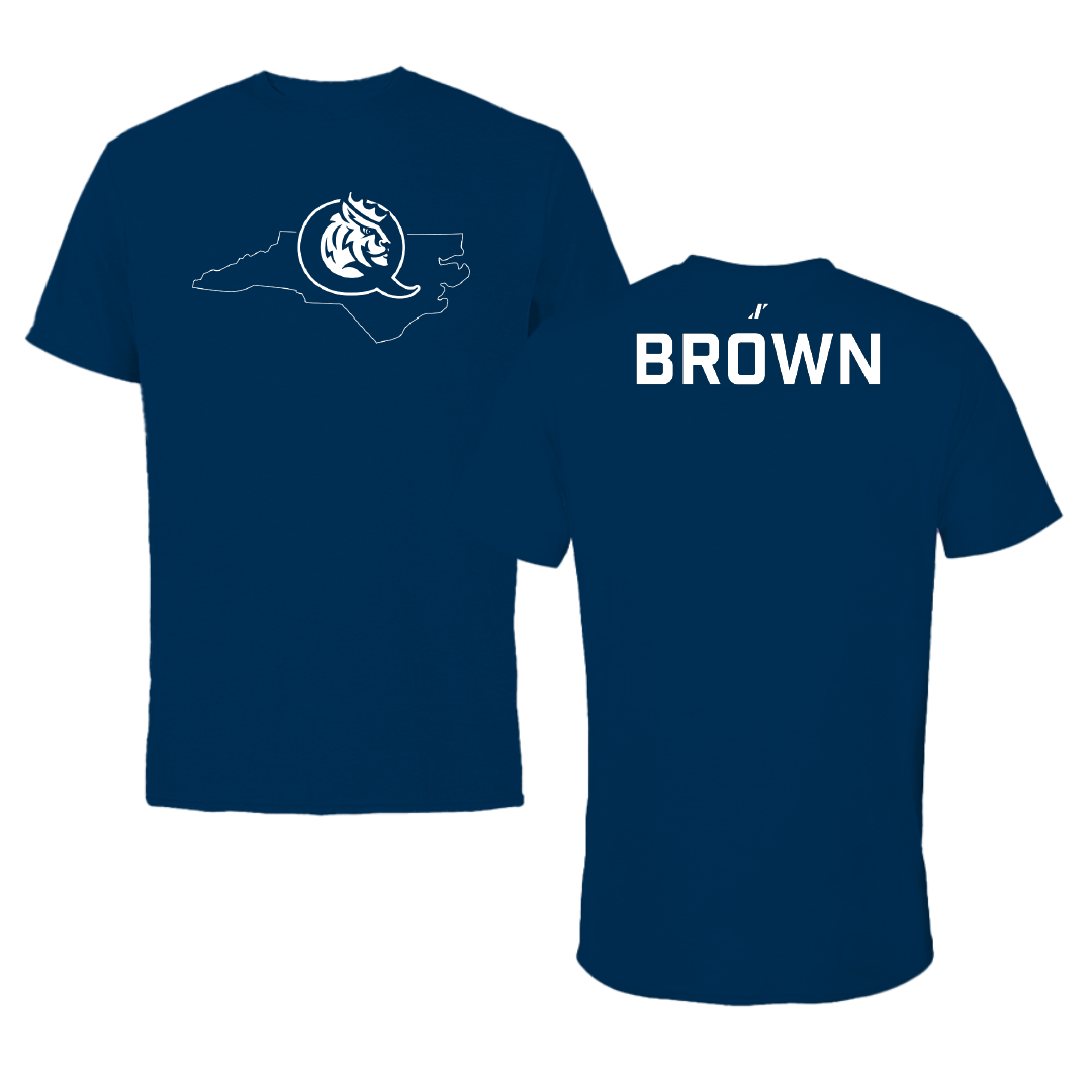 Queens University of Charlotte TF and XC Navy State Performance Tee - Jada Brown