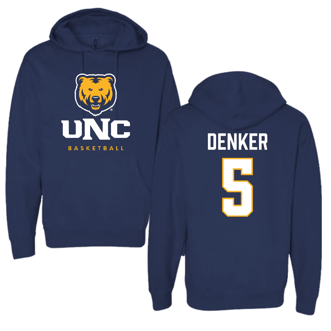 University of Northern Colorado Basketball Navy Hoodie - #5 Quinn Denker