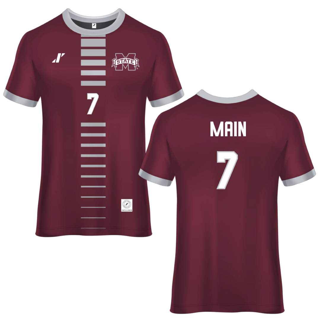Mississippi State University Maroon Soccer Jersey - #7 Zoe Main