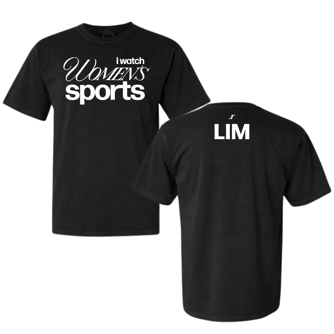 Fairleigh Dickinson University-Metropolitan Campus Tennis Black WHM Comfort Colors Tee - Anastasia Lim