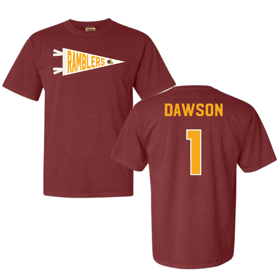 Loyola University-Chicago Basketball Maroon Pennant Comfort Colors Tee - #1 Jayden Dawson