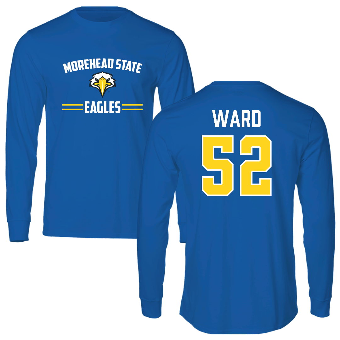 Morehead State University Football Blue General Long Sleeve - #52 Frank Ward