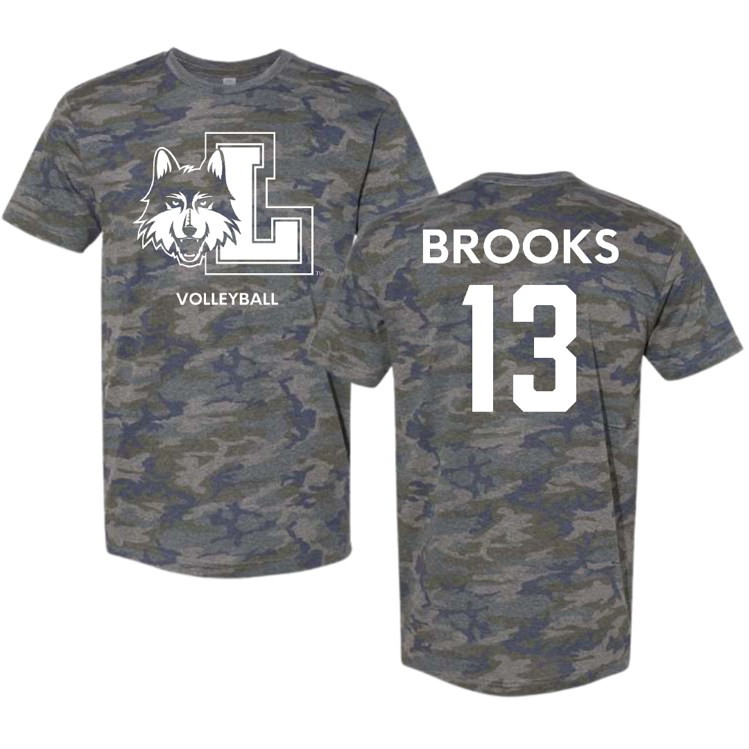 Loyola University-Chicago Volleyball (M) Vintage Camo Tee - #13 Colton Brooks