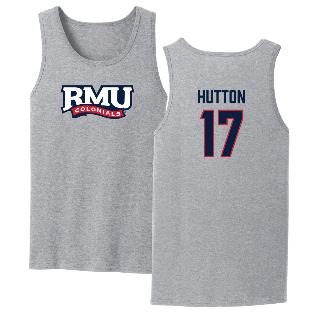Robert Morris University Ice Hockey Sport Gray Tank Top - #17 Matt Hutton