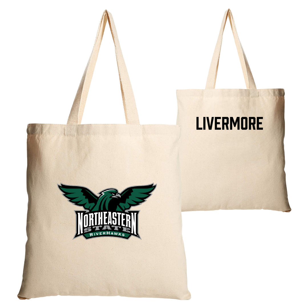 Northeastern State University Golf Tan Canvas Tote Bag - Will Livermore