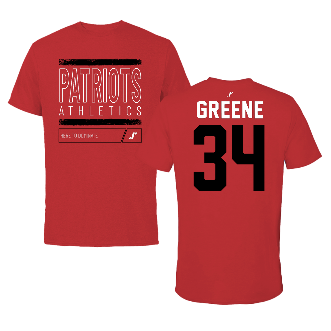 Dallas Baptist University Soccer Red Dominate Performance Tee - #34 Ava Greene