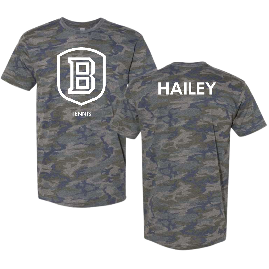 Bradley University Tennis (W) Vintage Camo Tee - Kirstin Hailey