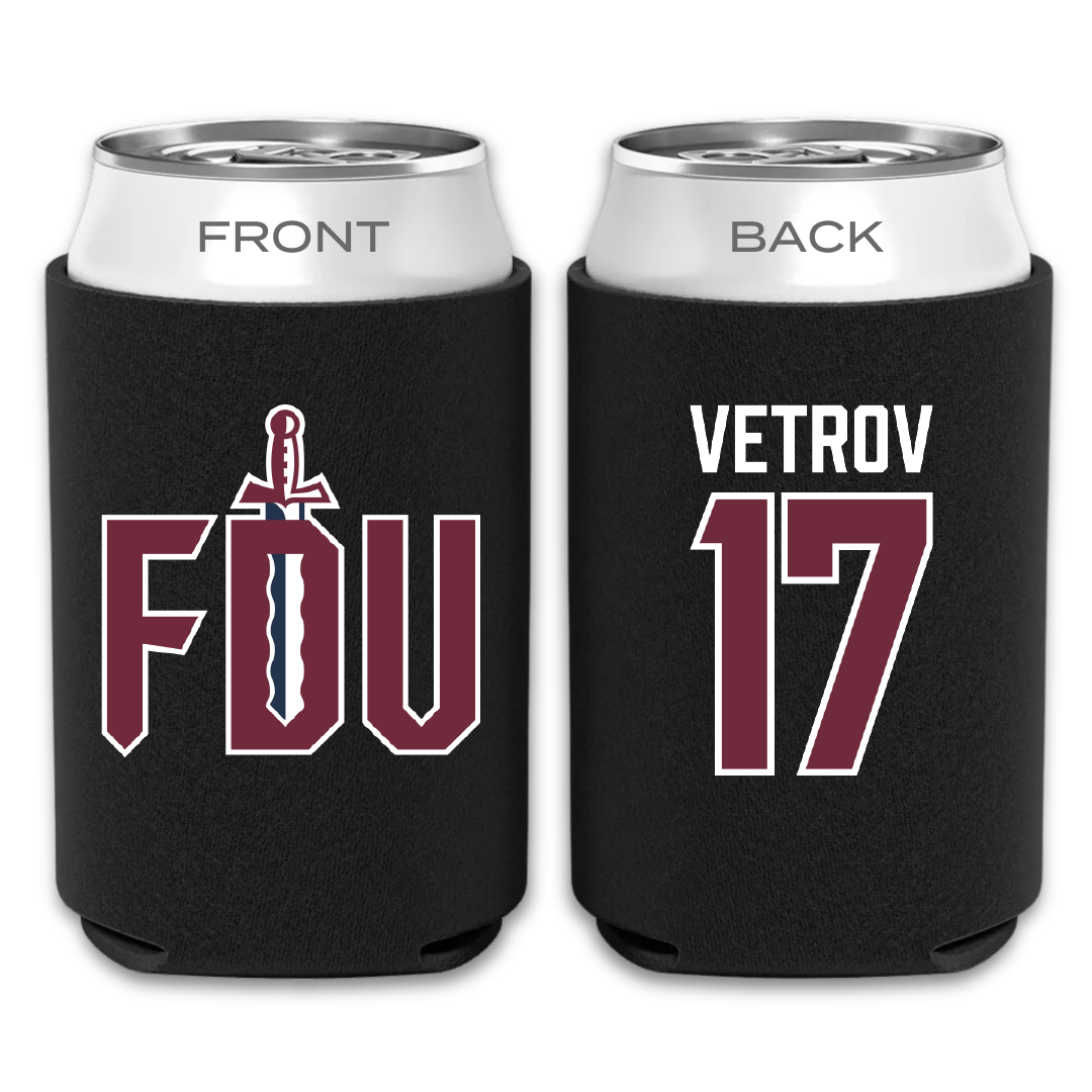 Fairleigh Dickinson University-Metropolitan Campus Volleyball Black Can Cooler - #17 Artem Vetrov