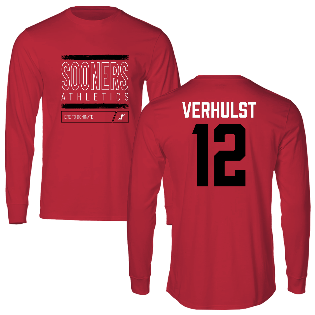 University of Oklahoma Basketball Crimson Dominate Long Sleeve - #12 Payton Verhulst