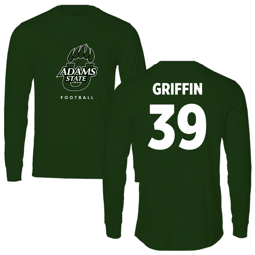Adams State University Football Forest Green Long Sleeve - #39 Tyler Griffin