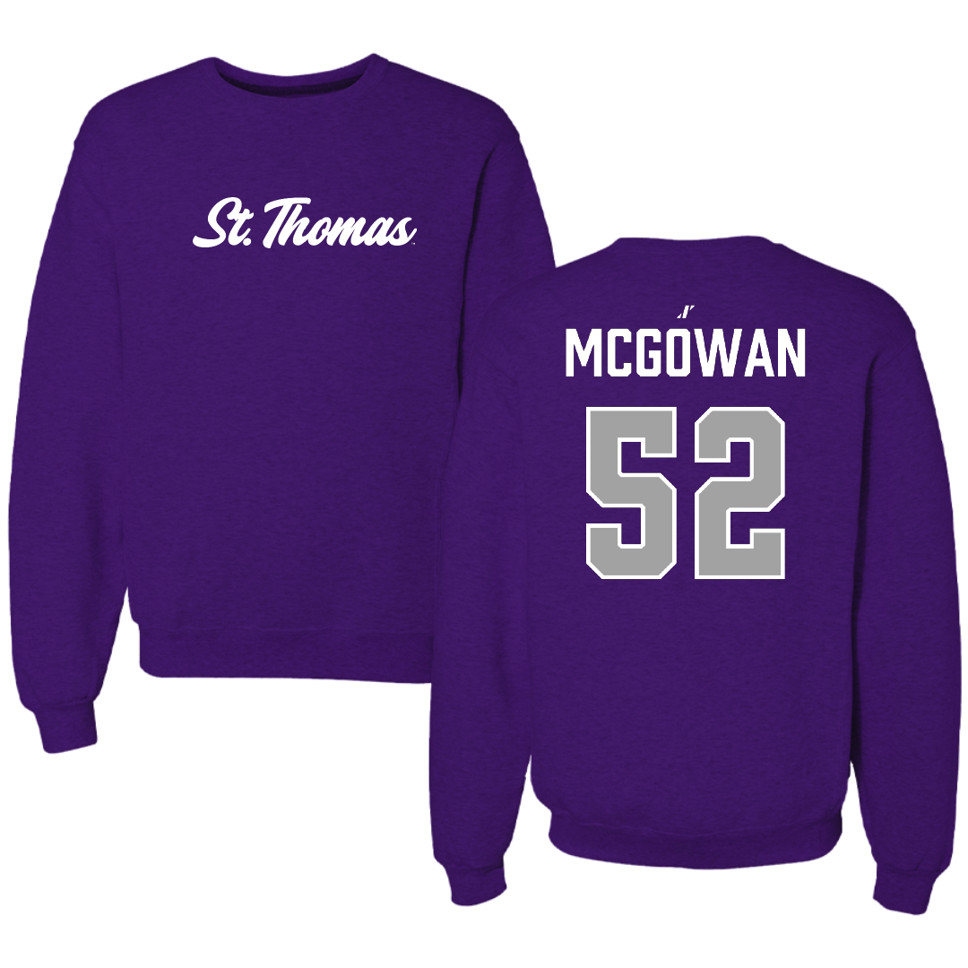 University of St. Thomas (Minnesota) Basketball Purple Crewneck - #52 Savannah McGowan