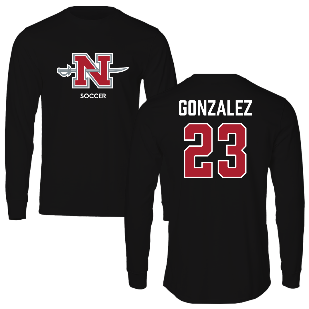 Nicholls State University Soccer (W) Black Mascot Long Sleeve - #23 Hanah Gonzalez