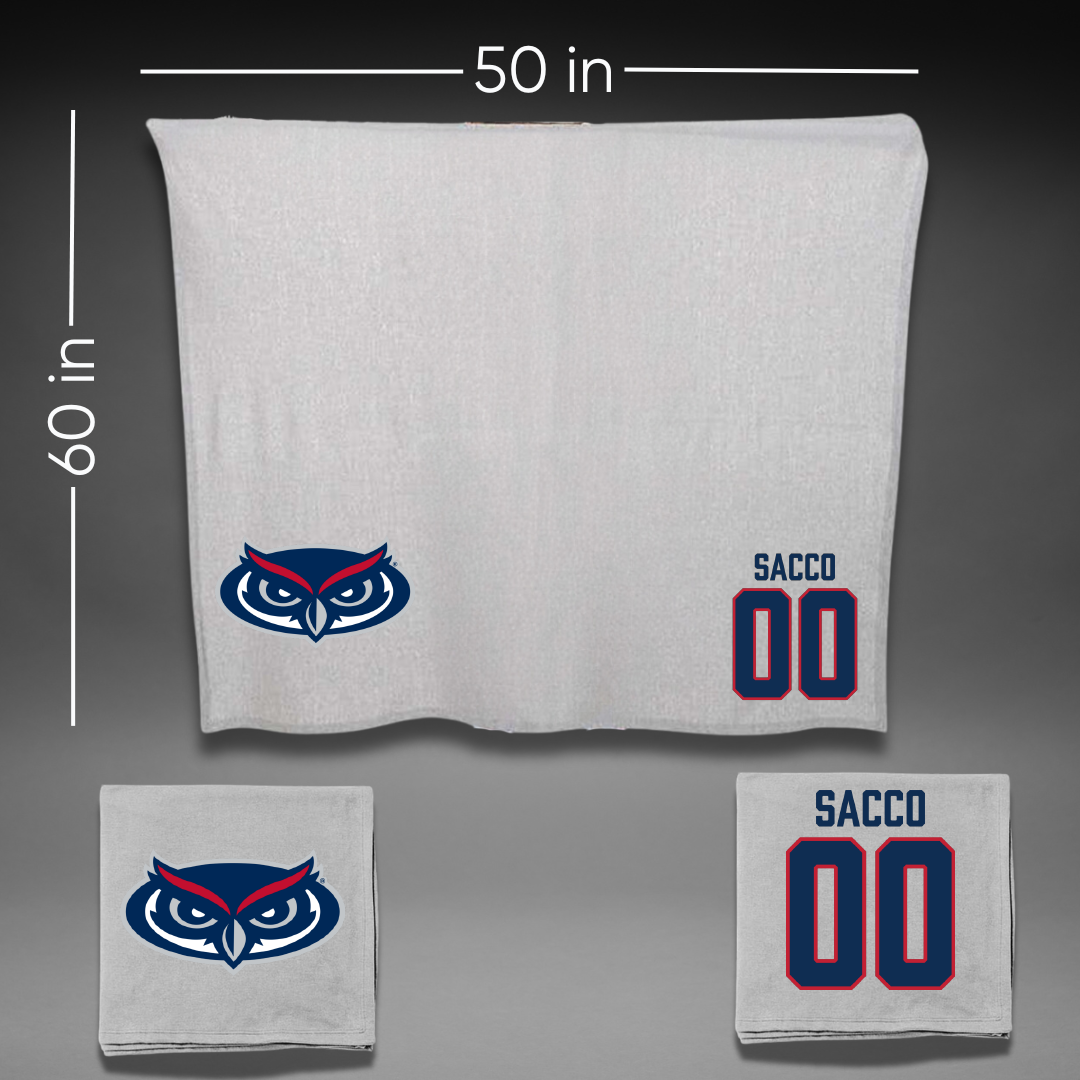 Florida Atlantic University Softball Gray Blanket - #00 Gabby Sacco