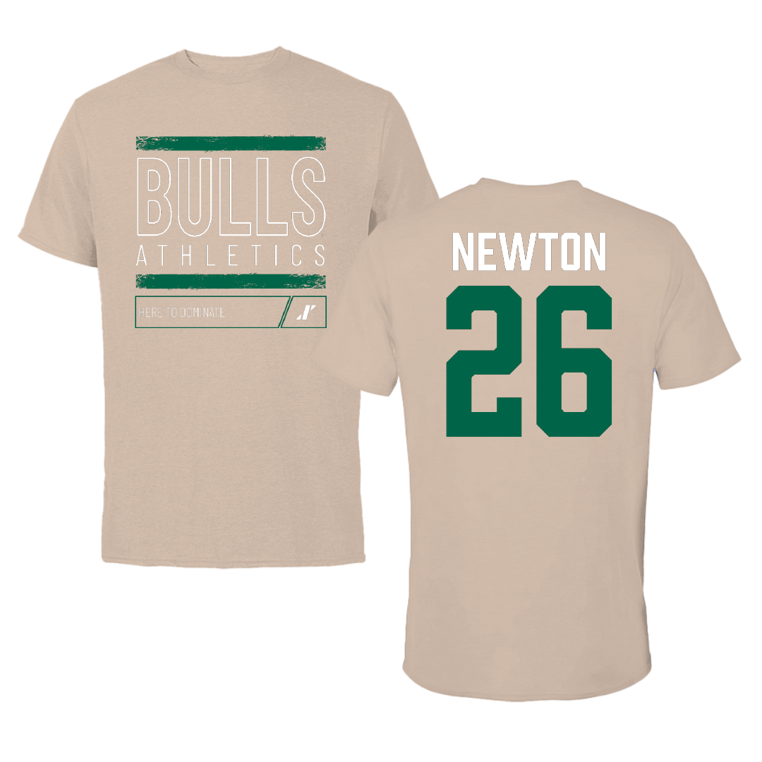 University of South Florida Baseball Tan Dominate Tee - #26 Austin Newton