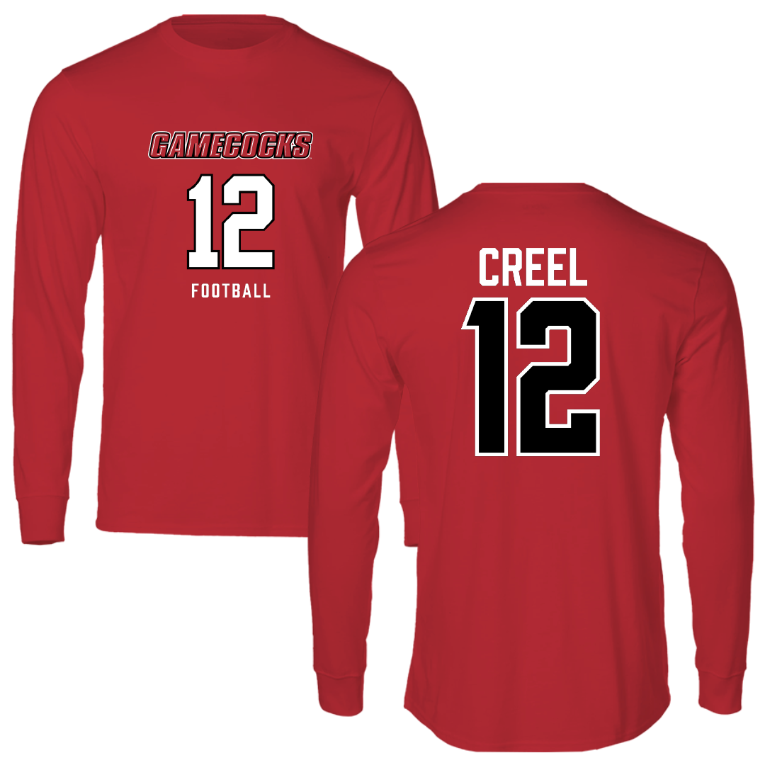 Jacksonville State University Football Red Long Sleeve - #12 Caden Creel