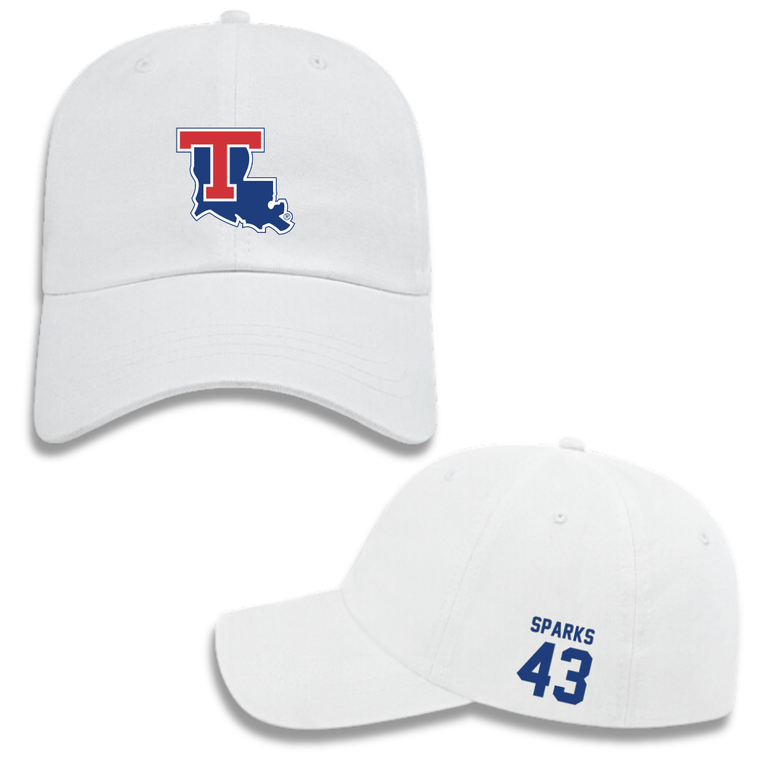 Louisiana Tech University Baseball White Hat - #43 Alec Sparks