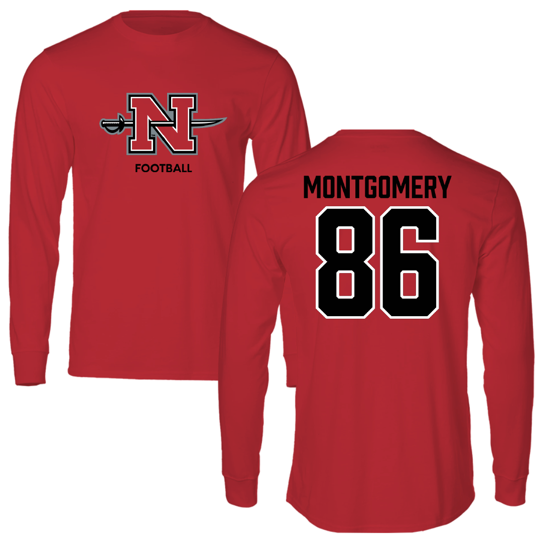 Nicholls State University Football Red Mascot Performance Long Sleeve - #86 Ty Montgomery