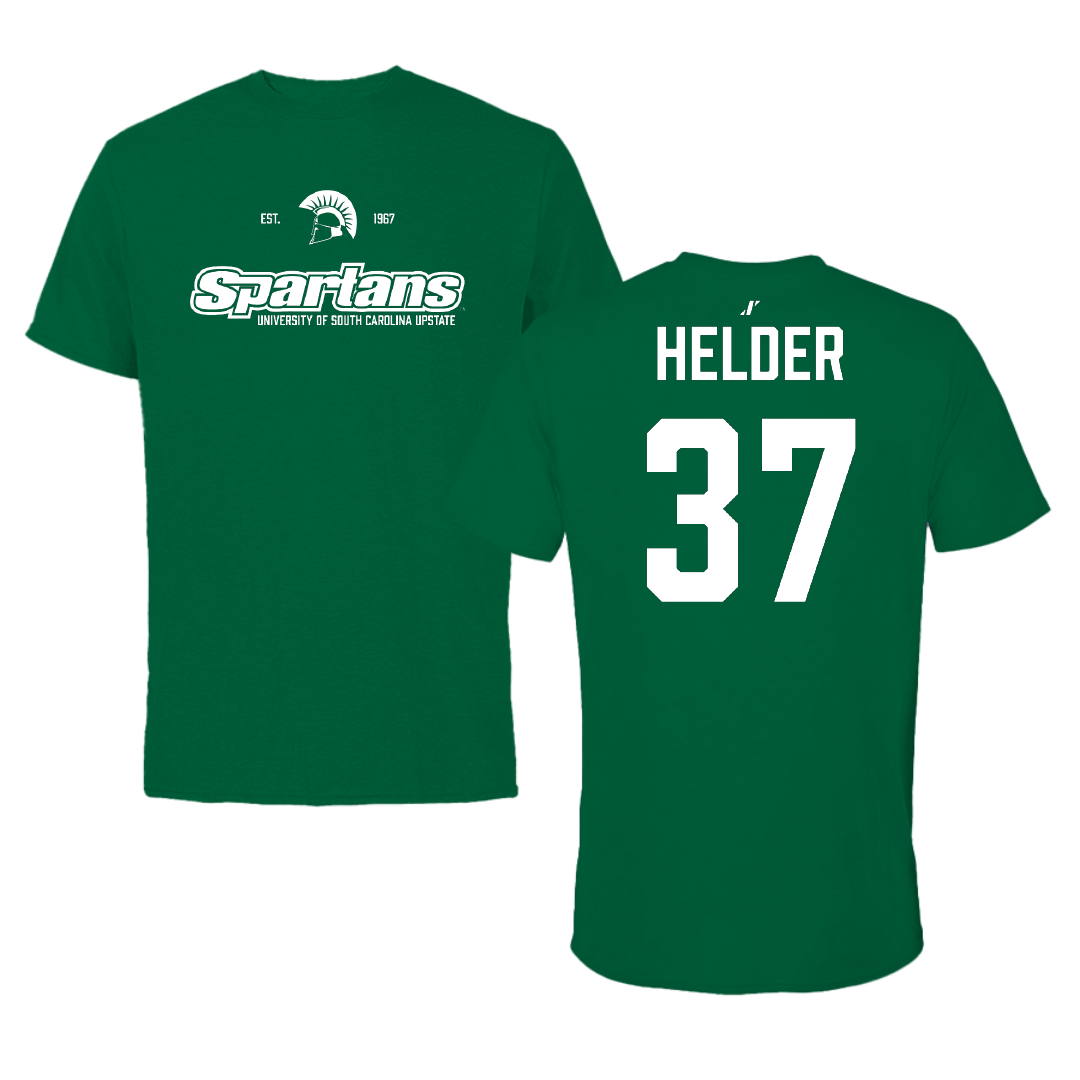 University of South Carolina-Upstate Baseball Green General Tee - #37 Gabe Helder