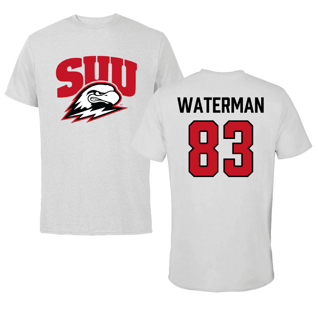 Southern Utah University Football Light Gray Performance Tee - #83 Bryson Waterman