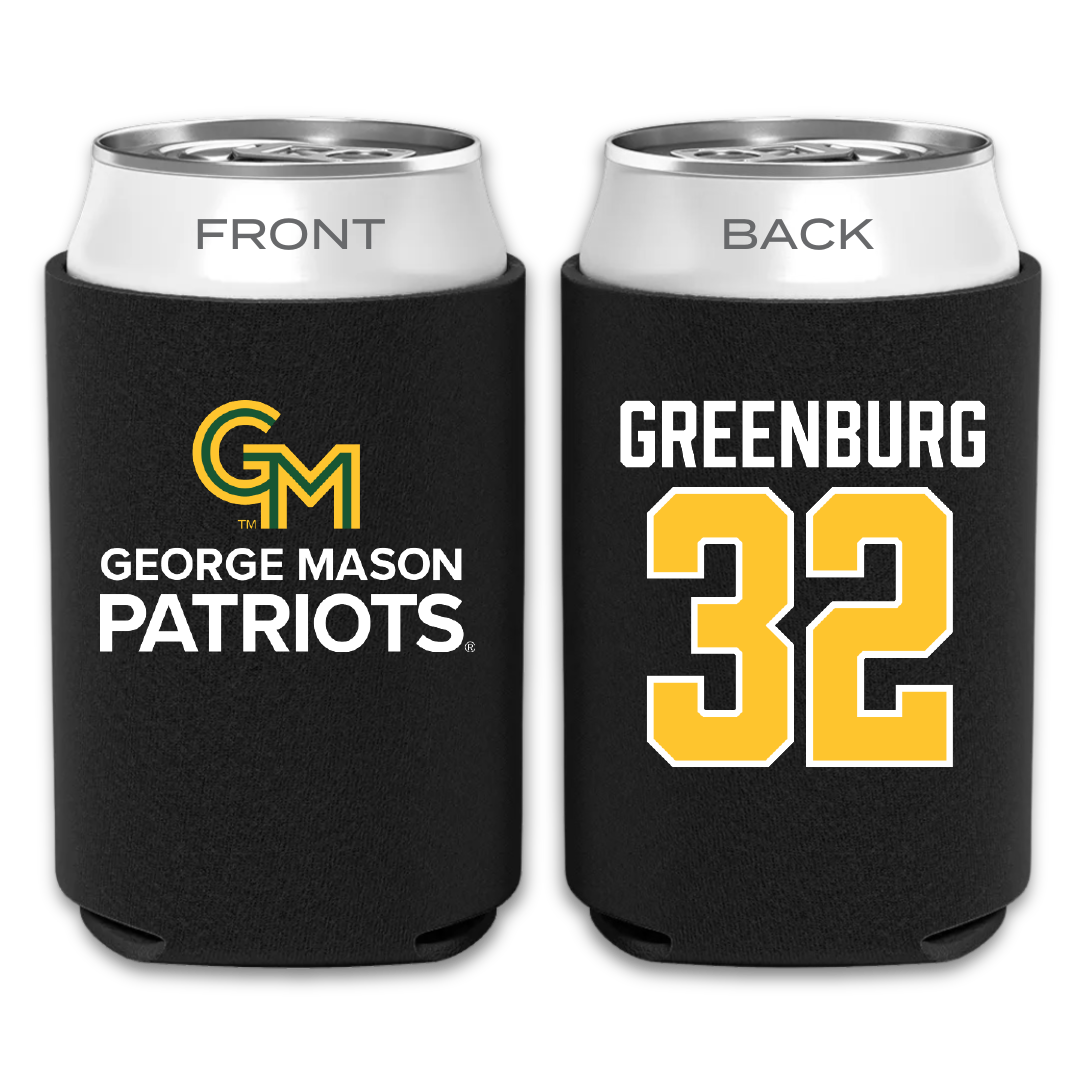 George Mason University Basketball Black Can Cooler - #32 Page Greenburg