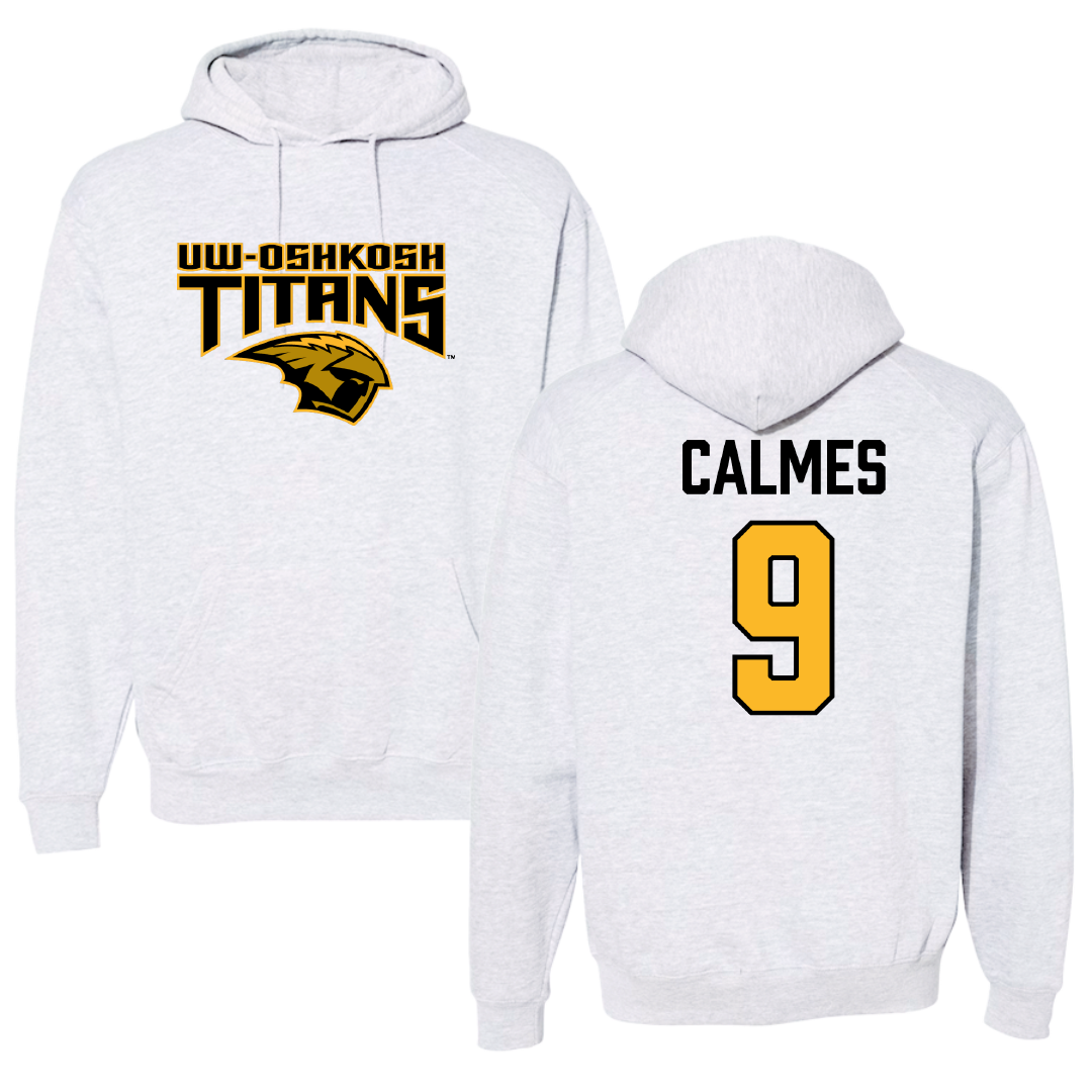 University of Wisconsin-Oshkosh Softball Gray Hoodie - #9 Skyler Calmes
