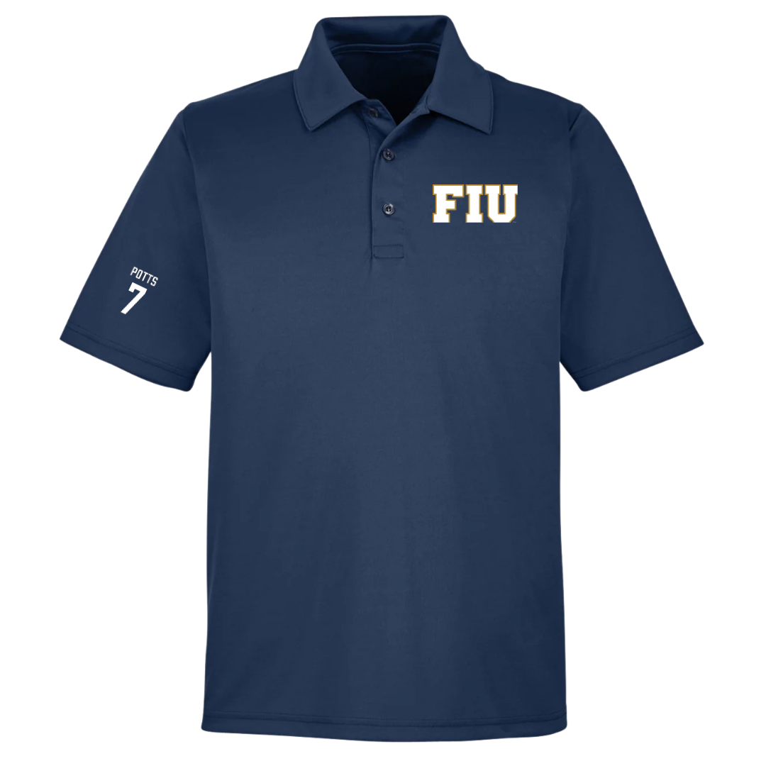 Florida International University Football Navy Polo - #7 Jamal Potts