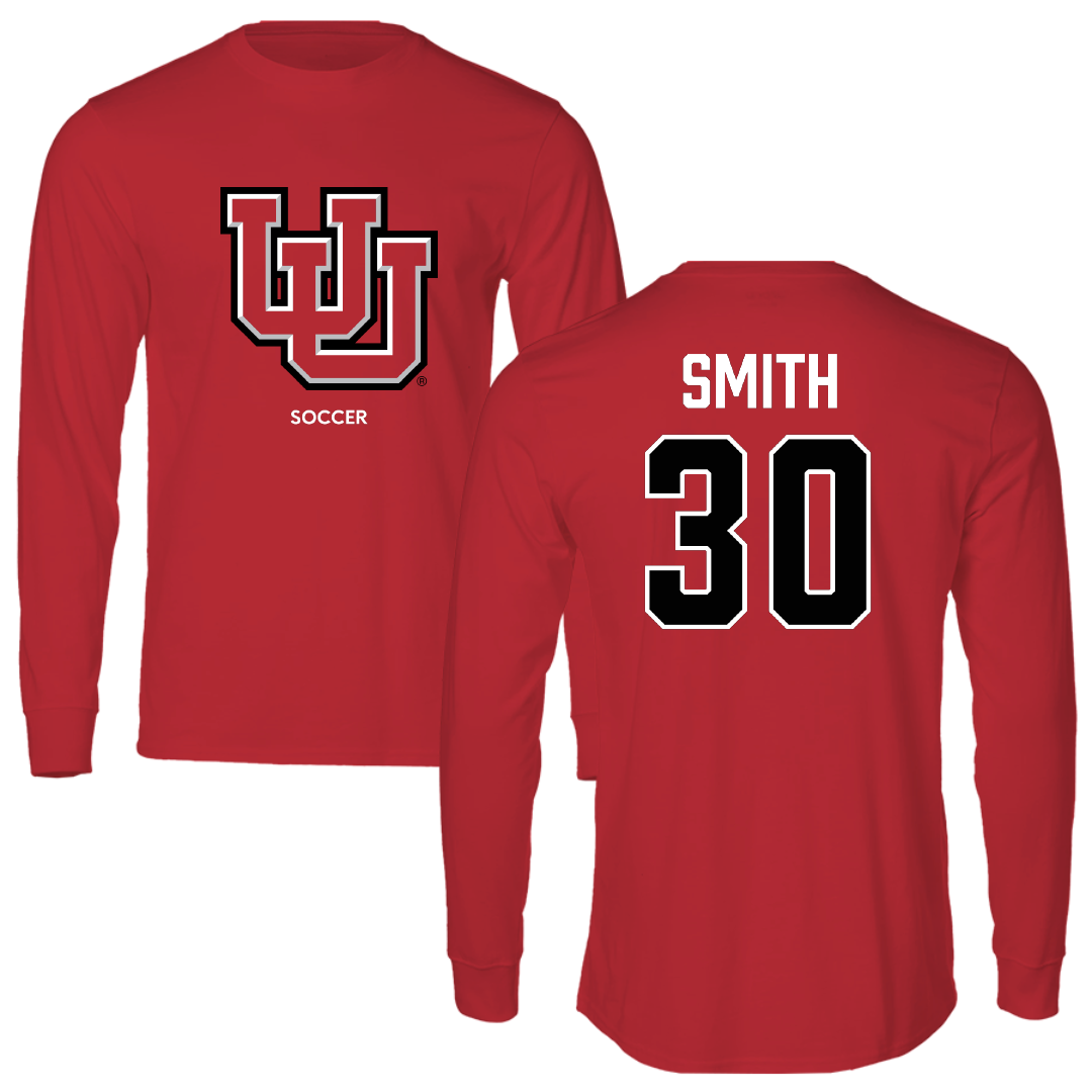 University of Utah Soccer (W) Red Block Long Sleeve - #30 Isabelle Smith