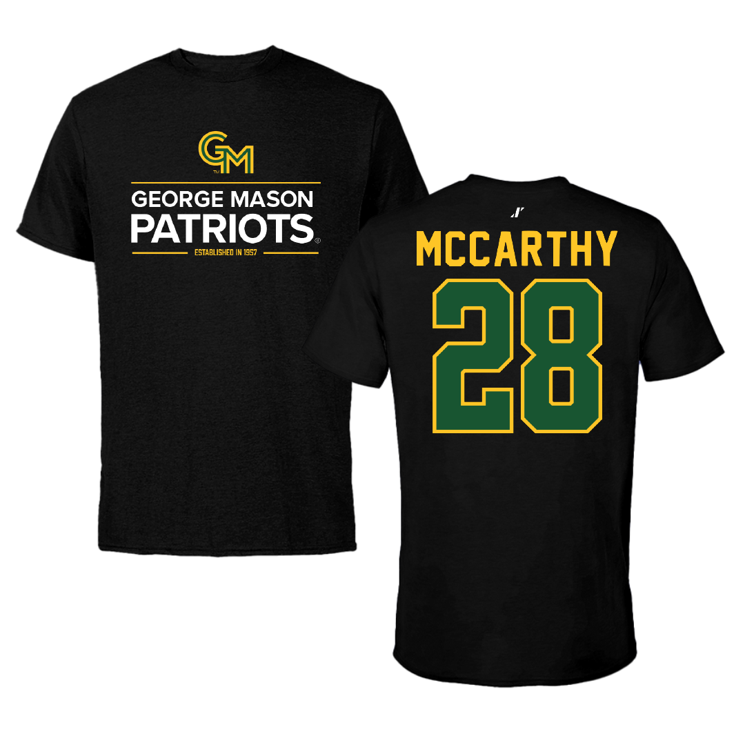 George Mason University Baseball Black General Performance Tee - #28 Dylan McCarthy