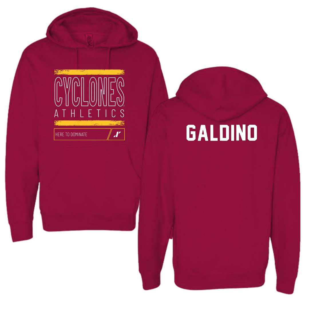 Iowa State University TF and XC Cardinal Dominate Hoodie - Emanuel Galdino